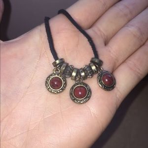 🌼 String Tie Choker w/ 3 Beads 🌼